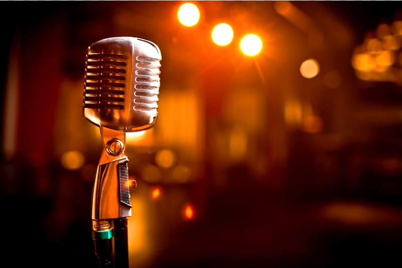 microphone karaoke bar night singing karaoke